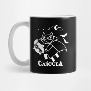 Catcula Halloween Black Cat Parody Mug